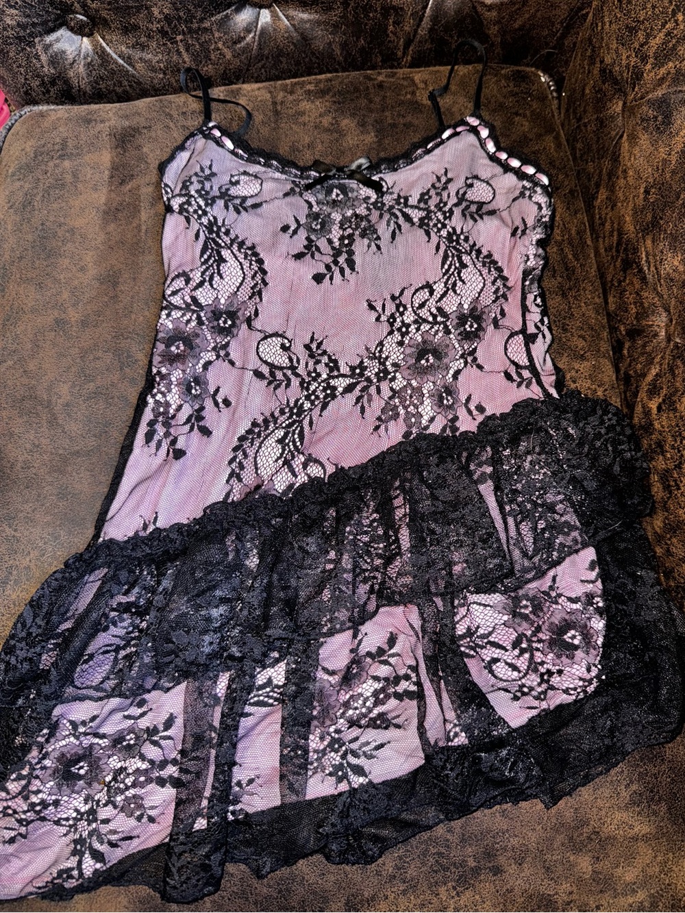 Dolls Kill Widow Black and Pink Dress